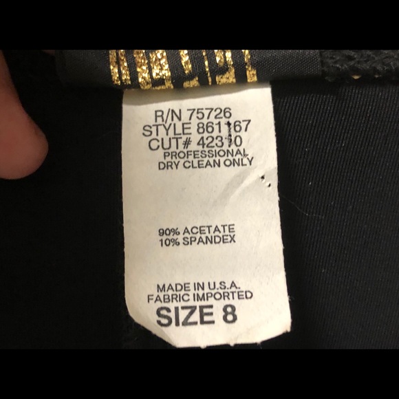 Teddi Evening Faux Velvet Dress size 8 A-Line Stretchy party casual flared - Picture 11 of 11